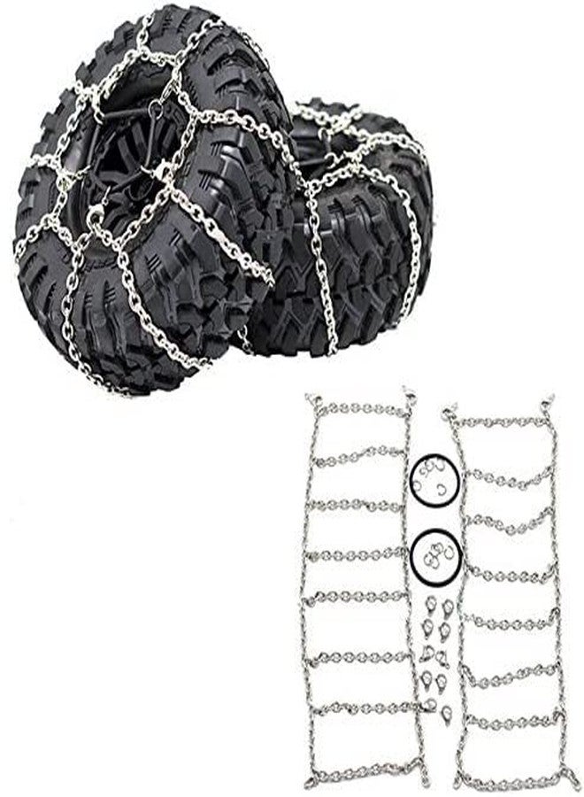 Benedict Harry 2Pcs Metal Snow Anti-Slip Tires Metal Steel Chain For 1/10 RC Rock CrawlerTRX-4 TRX4 Axial SCX10 90046 - Image 1